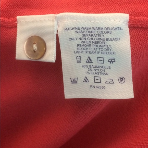 NWOT 16 Lands End Pink Cotton Cardigan - Picture 4 of 4